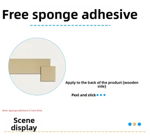 Detail of 1mm thick square sponge adhesive pads for easy 3D wall sticker mounting