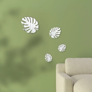 Acrylic Monstera Leaf Mirror Wall Stickers Botanical Pattern For Living Room Bedroom Modern Minimalist Home Decor Decals