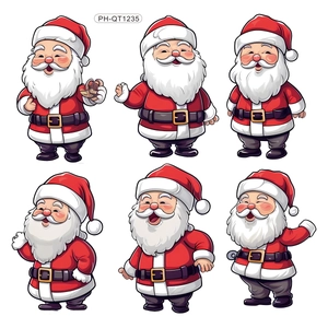 Creative Christmas Santa Claus wall stickers for festive holiday window decoration