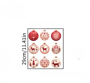 Detail view of Christmas wall stickers with reindeer and snowflake motifs in 25x29cm layout