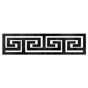 12-piece mirror acrylic wall trim with Greek meander pattern for modern home decor