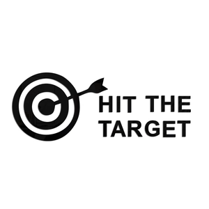 3D acrylic black wall sticker with Hit The Target arrow design for office home decor