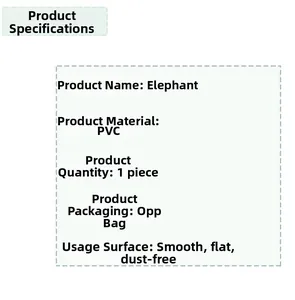 Spécifications détaillées de l'autocollant mural éléphant PVC pour surfaces lisses