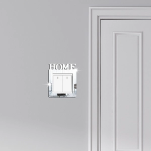 Mirror finish HOME switch cover decorative frame for modern wall decor and room styling
