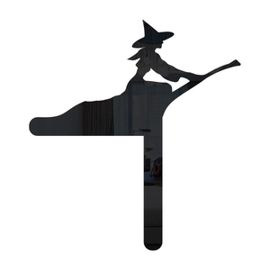 Halloween Hexe Silhouette Spiegel Acryl Wandaufkleber für Zimmerecke Dekoration