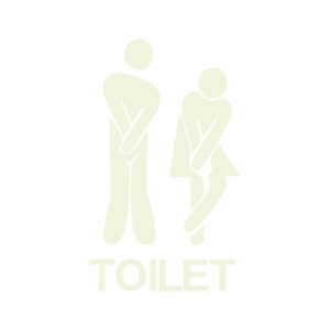 Leuchtender Toilettenaufkleber mit kreativen minimalistischen männlichen und weiblichen Figuren