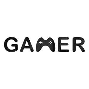 3D acrylic mirror gamer wall sticker with game controller icon for game room decor