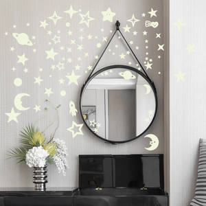 Luminous stars and moon wall stickers set for glow-in-the-dark bedroom ceiling decoration