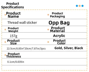 Spécifications détaillées pour stickers muraux miroir en acrylique de 1 mm d'épaisseur