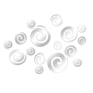 Détail des stickers muraux spirale 3D en acrylique blanc avec effet miroir moderne