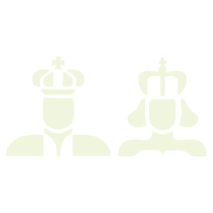 Luminous king and queen bathroom wall stickers glowing green icons for home decoration