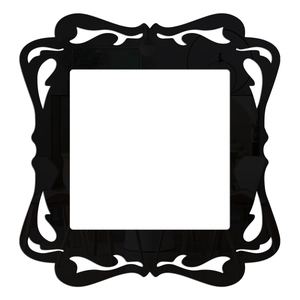 Vintage style 1mm acrylic mirror wall sticker with ornate scrollwork patterns