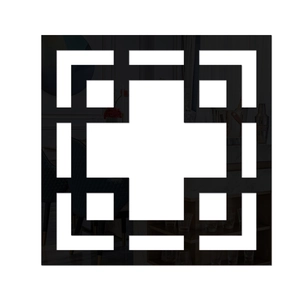 Autocollant mural miroir géométrique en acrylique noir pour décoration d'intérieur