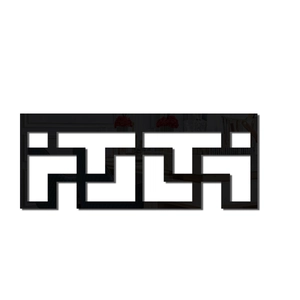 Modern geometric hollow acrylic mirror wall sticker with black and white maze pattern design