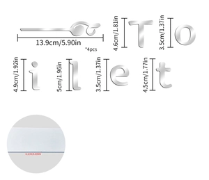 Dettaglio dell'adesivo murale specchio argento per bagno con dimensioni di 0,1 cm