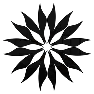 Creative sunflower mirrored wall stickers made of 1mm black acrylic for home decoration