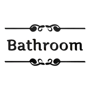Elegant black Bathroom mirror wall sticker with classic floral patterns and 3D acrylic texture
