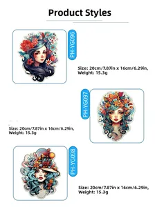 Spécifications des stickers muraux lumineux 20x16cm avec motifs de filles animées