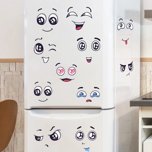 Cartoon Expression Wall Stickers PVC Removable Smiley Face Decals DIY Decor For Fridge Bedroom Bathroom Living Room