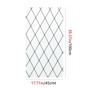 Static cling stained glass privacy film with diamond pattern, 100cm x 45cm size