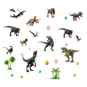 Stickers muraux dinosaures lumineux réalistes pour décoration de chambre d'enfant