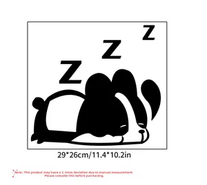 Détail de l'autocollant interrupteur chiot qui dort avec dimensions 29x26cm et motifs ZZZ