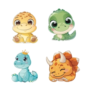 Cute cartoon baby dinosaur light switch wall stickers for kids nursery room decor