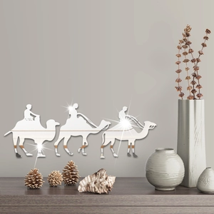 Acrylic Mirror Camel Caravan Wall Stickers Arabian Style Silhouette Reflective Decals For Living Room Bedroom Wall Decor