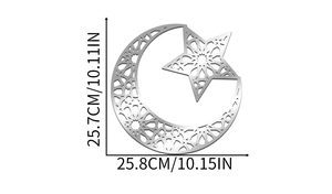 Specifica dettagliata delle dimensioni per adesivi murali specchio acrilico luna e stella