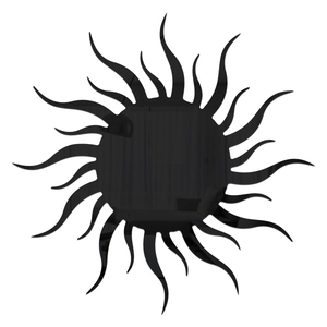Macro detail of abstract sunburst acrylic mirror wall sticker for modern home decor
