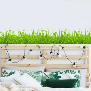 Fresh green grass wall sticker decoration for bedroom and living room interior design