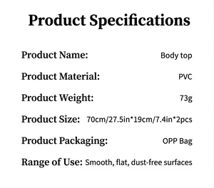 Detailed specifications chart for PVC transport height wall sticker set measuring 70x19cm