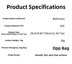Detailed specifications for PVC rose flower wall sticker showing size and material info