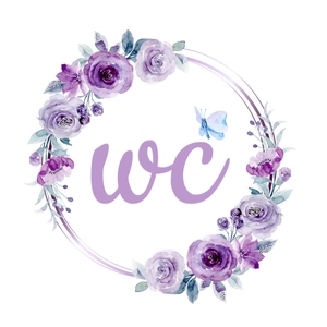 Adesivo murale per WC con ghirlanda di rose viola e farfalla per bagno decorativo