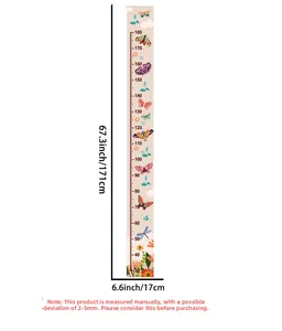 Measurement scale details for butterfly height chart wall sticker 171x17cm