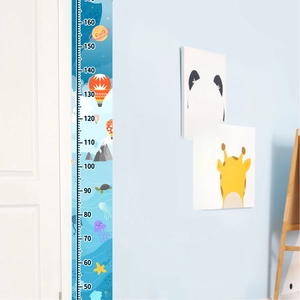 Cartoon ocean and space height growth chart wall sticker measuring from 50cm to 160cm