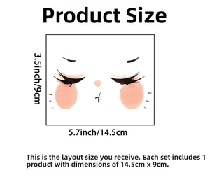 Dettaglio dell'adesivo murale cartoon da 14,5x9cm per decorazione fai-da-te