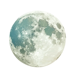 Realistic 3D moon wall sticker with detailed craters for modern home wall decor
