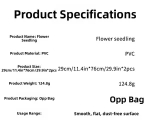 PVC flower seedling wall stickers detail specifications and installation guide 29x76cm