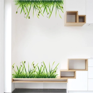 Green Grass Seedling Wall Sticker PVC Removable Botanical Wall Decal For Living Room Bedroom Home Decoration Modern DIY Art
