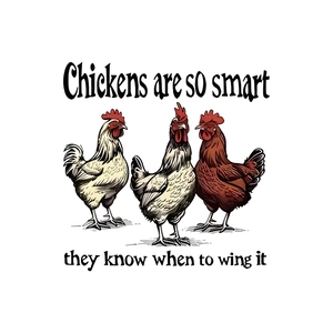 Three hand-painted artistic roosters with smart humorous quote wall decal for home kitchen