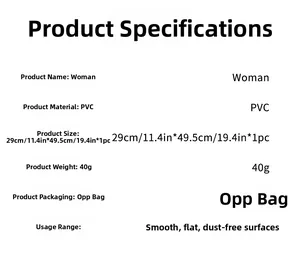 Detailed specifications showing PVC material and 29x49.5cm dimensions for rose wall decal