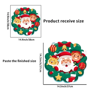 Détails de la taille de la planche et dimensions finales du sticker mural Père Noël