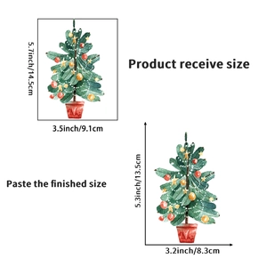Dimensions de l'autocollant sapin de Noël lumineux pour la réception et la pose