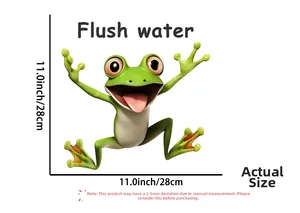 Guide détaillé des dimensions de l'autocollant mural grenouille 3D de 11 pouces avec taille