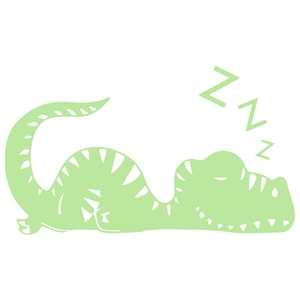 Luminous sleeping dinosaur wall sticker in light green for bedroom light switch decoration