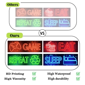 Close-up of high-definition waterproof neon game stickers showing superior color brightness