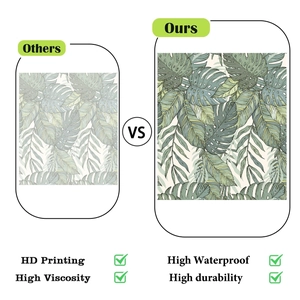 Detail showing HD printing and high waterproof texture of tropical monstera leaf stickers