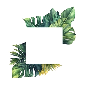 Tropical monstera leaf wall sticker and socket decal for green home decoration style