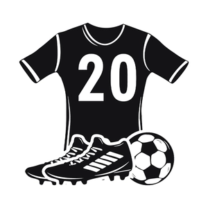 Stickers muraux maillot de football numéro 20, chaussures et ballon pour décoration maison